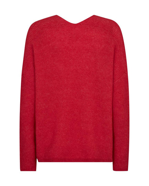 MMThora V-Neck Knit PS25 in Chinese Red